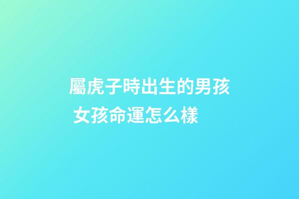 屬虎子時出生的男孩 女孩命運怎么樣